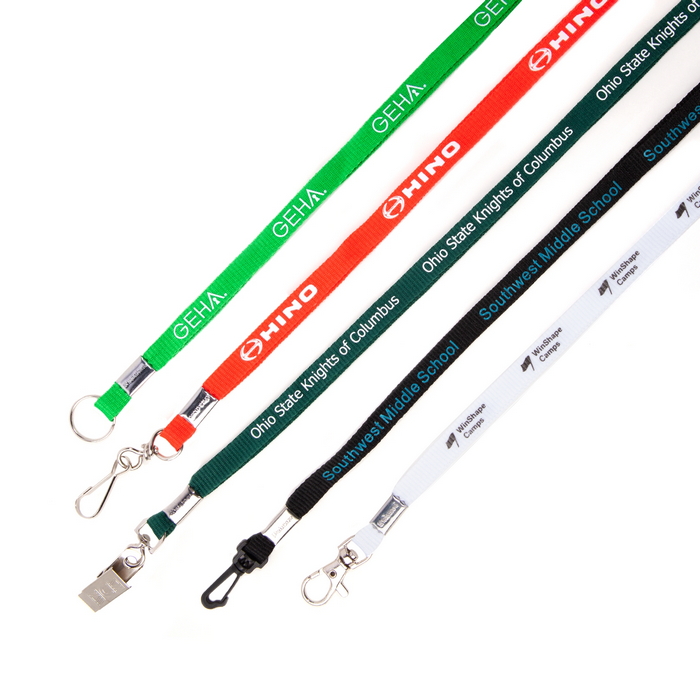 ''SDP3817354 Price Buster Flat Polyester 3/8'''' LANYARDs with Custom Impri''